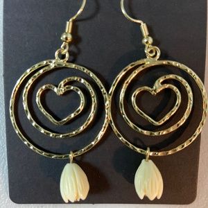 Pikake Flower/Hamilton Gold Earrings